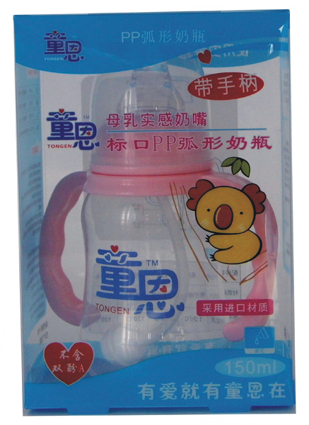 童恩標口PP弧形奶瓶150ml