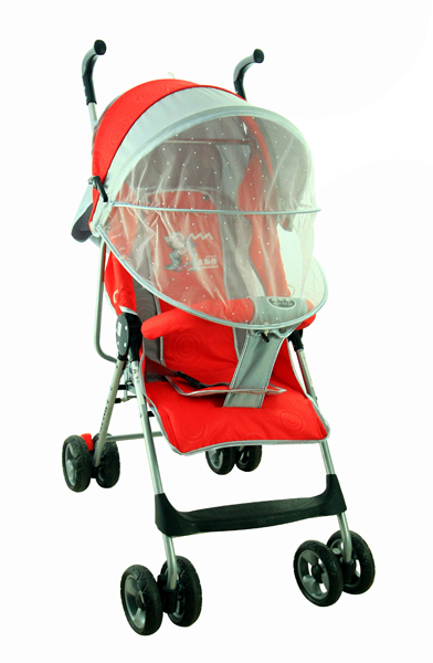 小貝樂(lè)全自動(dòng)帶傘柄紅色嬰兒推車(chē)T116-2hp