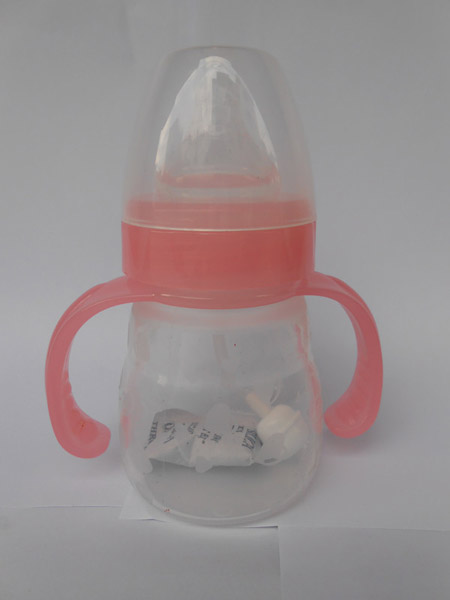 貝多星寬口徑自動吸管硅膠奶瓶150ml