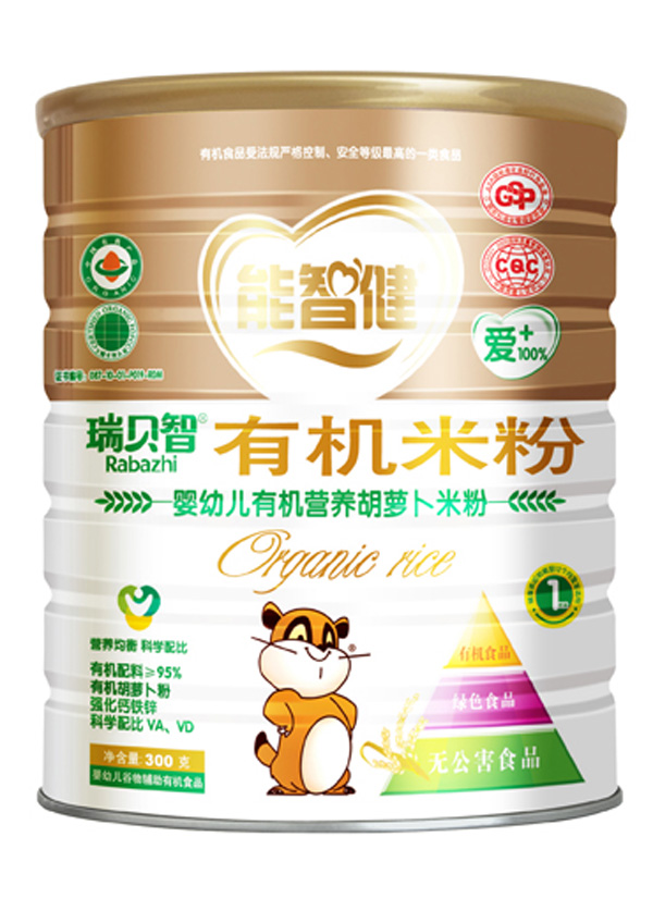 能智健300克嬰幼兒有機(jī)營(yíng)養(yǎng)胡蘿卜米粉(1段)
