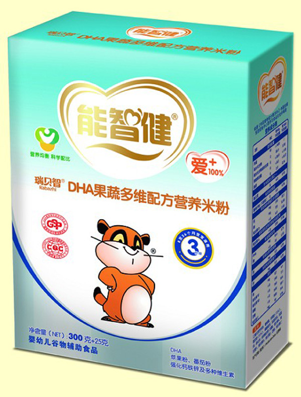 能智健325gDHA果蔬多維配方營(yíng)養(yǎng)米粉(3段)