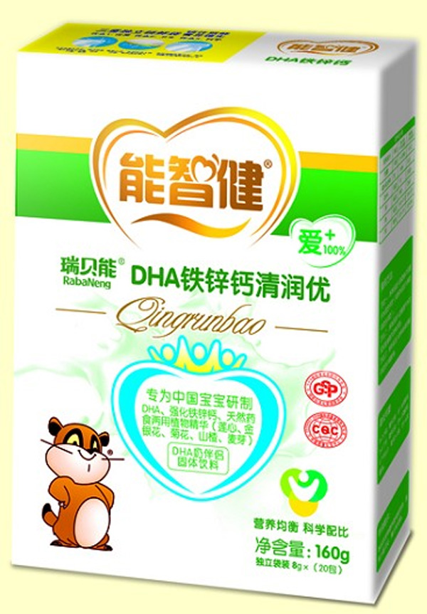 能智健160克DHA鐵鋅鈣清潤優(yōu)