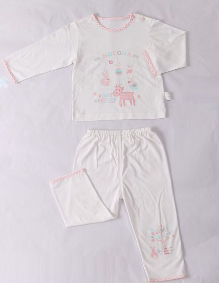 摩可拿純棉新款寶寶圓領(lǐng)套裝