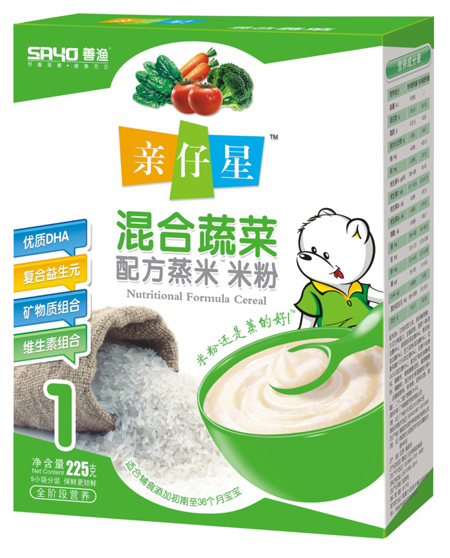 親仔星混合蔬菜米粉