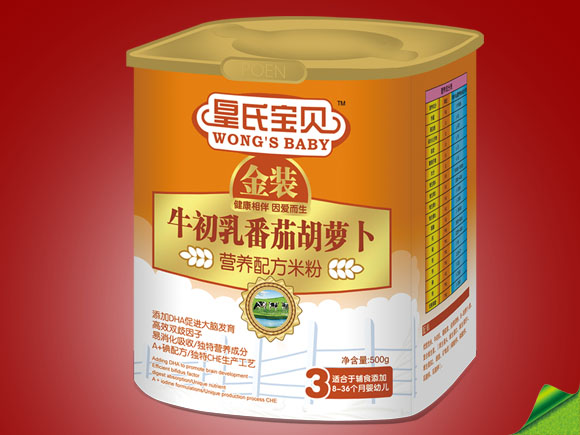 皇氏寶貝金裝500g牛初乳番茄胡蘿卜營(yíng)養(yǎng)配方米粉3段
