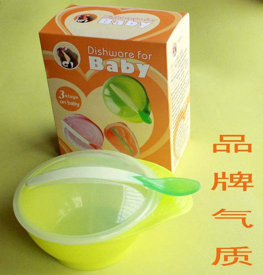 圭皎單耳嬰兒吸盤碗綠色