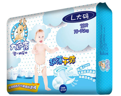 九色鹿超薄干爽紙尿片L