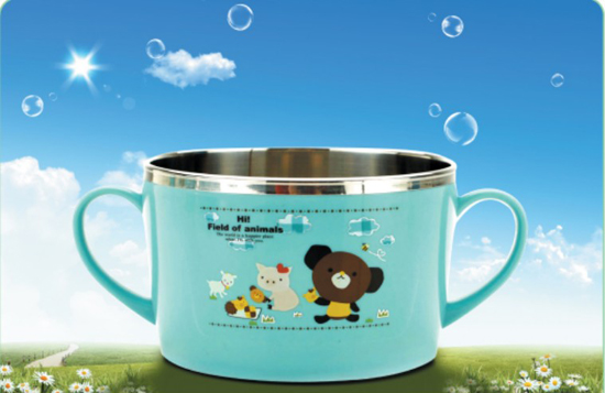 朗維防燙抗菌不銹鋼雙柄碗700ml