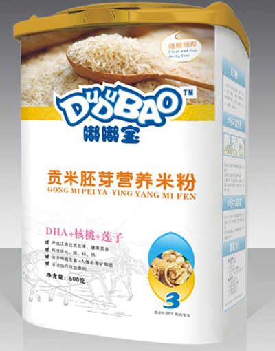 嘟嘟寶DHA+核桃+蓮子營養(yǎng)米粉3段