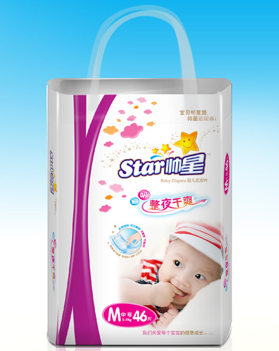 帥星瞬吸整夜干爽紙尿褲M(mǎn)碼