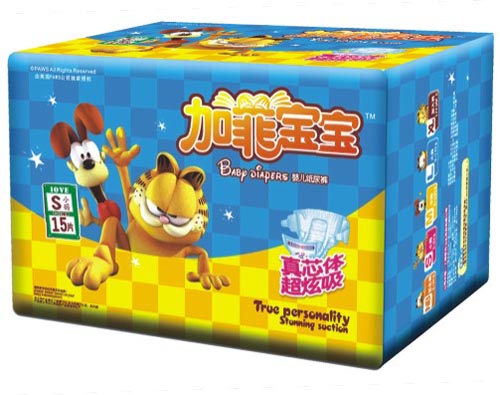 加菲寶寶超炫吸絲薄嬰兒紙尿褲S碼15片