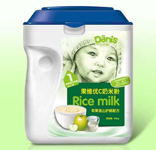 達尼斯蘋果淮山果維優(yōu)C奶米粉1段