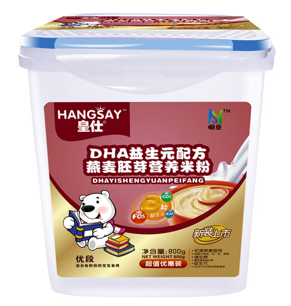 皇仕DHA益生元配方燕麥胚芽營養(yǎng)米粉