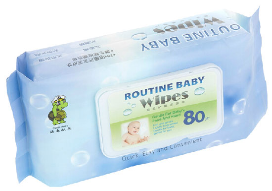 海龜歐文護(hù)膚柔濕巾80片帶蓋