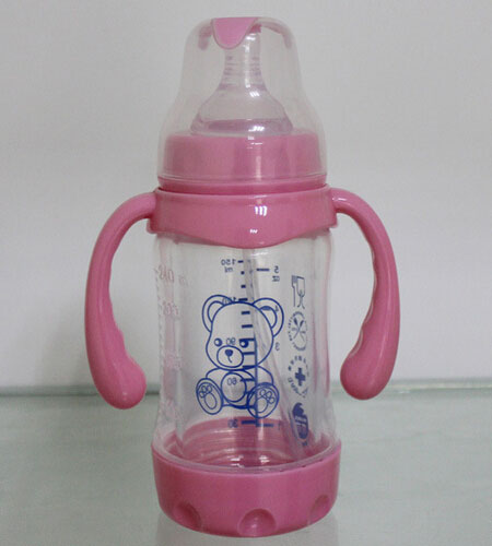 富嬰坊防爆玻璃奶瓶 高級(jí)雙層防護(hù)