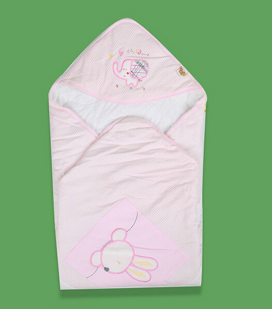 圣嬰島嬰兒包被加厚粉色