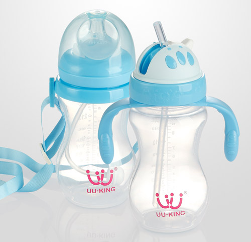 UU·KINGPP奶瓶300ml+PP水壺300ml藍色套裝