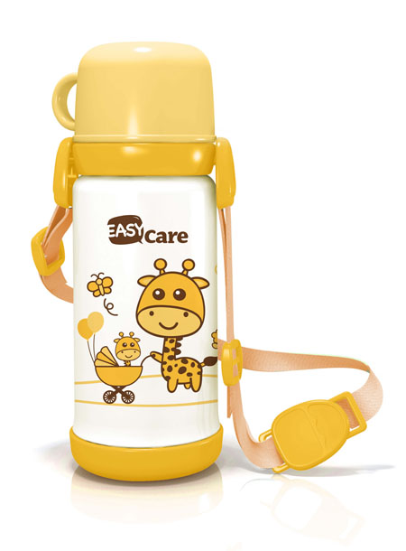 伊斯卡爾420ml 保溫水壺(黃)