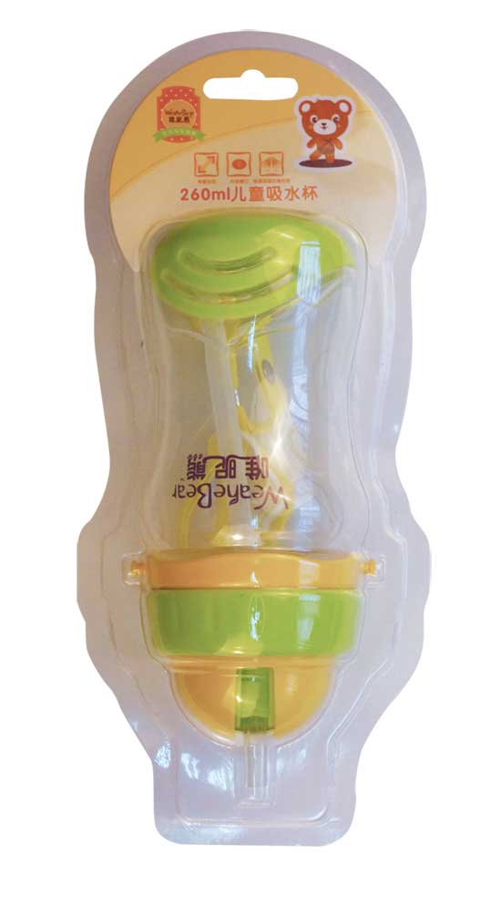 唯昵熊兒童260ml吸水杯