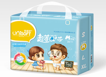 優(yōu)妮舒超薄U+芯時尚紙尿褲中包