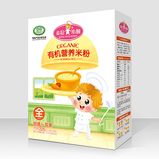 麥拉小廚-有機(jī)米粉盒裝-蘋(píng)果胡蘿卜