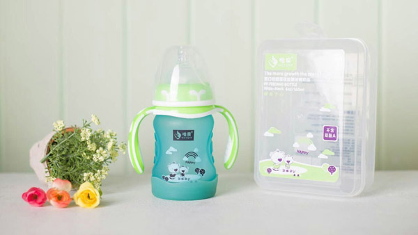 唯親寬口徑奶瓶綠色