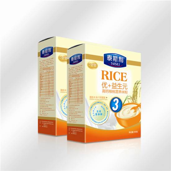 泰斯利優(yōu)+益生元營養(yǎng)米粉盒裝-高鈣核桃配方