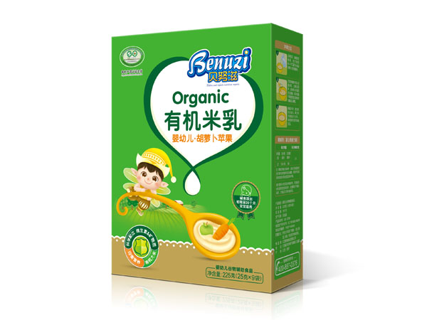 貝努滋嬰幼兒胡蘿卜蘋果有機米乳