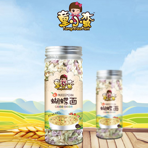 童小蠻七彩混裝均衡營(yíng)養(yǎng)蝴蝶面-罐裝