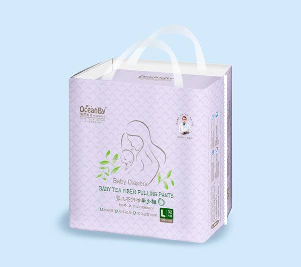 海洋寶貝嬰兒茶纖維學步褲L32片-中包