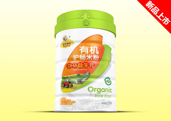 歐貝米拉有機護暢米粉-DHA益生元罐裝