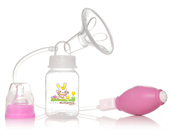 媽咪王子手壓式吸奶器 粉色