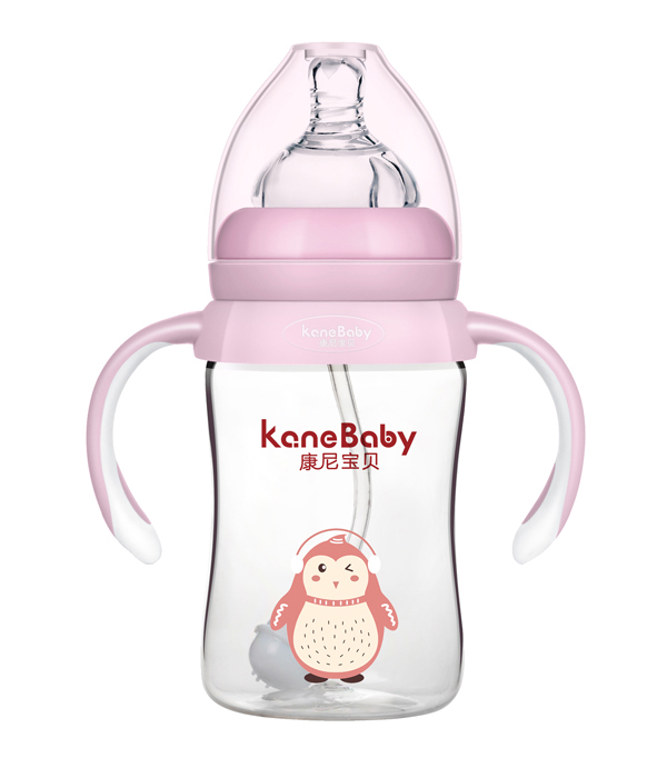 康尼寶貝萌粉舞動(dòng)企鵝PA奶瓶-粉色