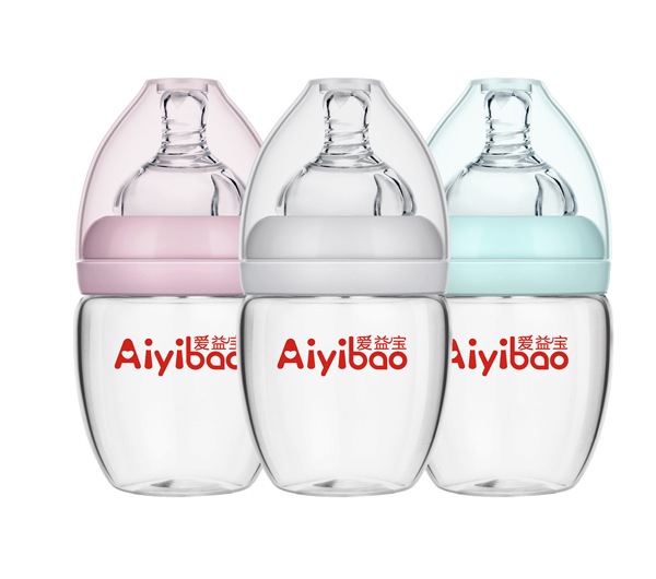 愛益寶120ml寬口徑蛋圓形晶鉆玻璃奶瓶