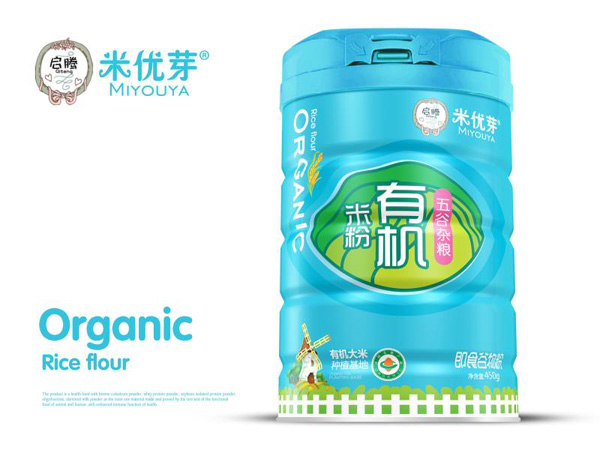 米優(yōu)芽有機米粉-五谷雜糧聽裝