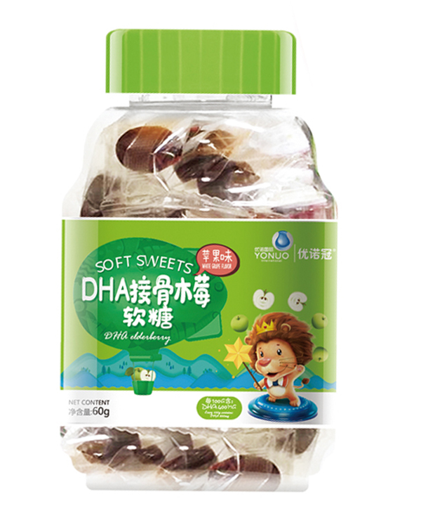 優(yōu)諾冠DHA接骨木莓軟糖 蘋(píng)果味