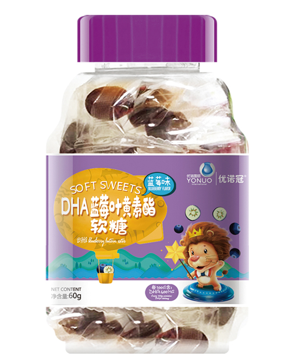 優(yōu)諾冠DHA藍(lán)莓葉黃素脂軟糖 蘋(píng)果味