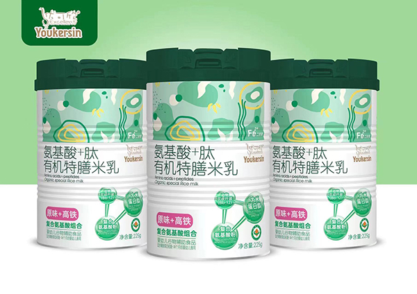 優(yōu)可欣氨基酸+肽有機特膳米乳 原味+高鐵