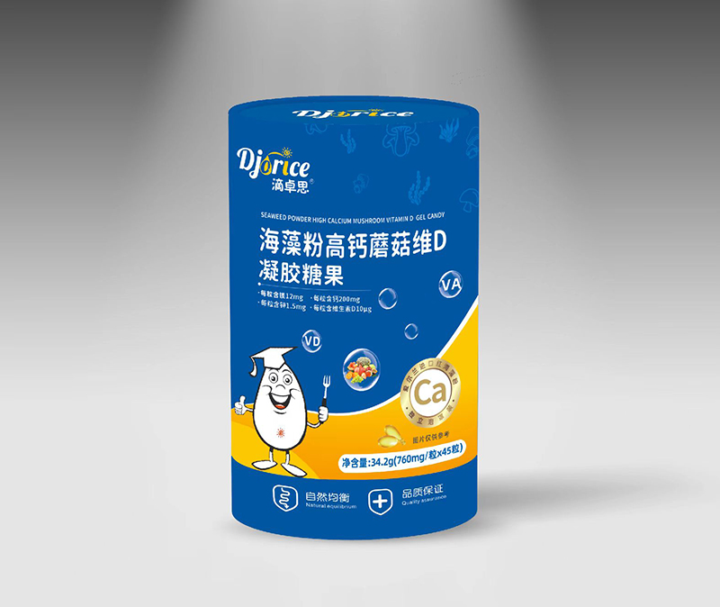 滴卓思海藻粉高鈣蘑菇維D凝膠糖果