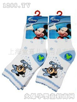 米奇加厚兒童棉襪