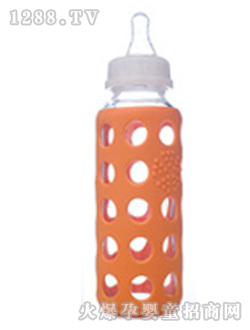 鼎力橘色奶瓶