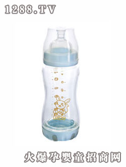 樂兒寶玻璃防吐奶奶瓶(240毫升 寬口徑)BP511