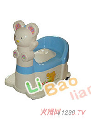 麗寶健卡通藍(lán)嬰兒座便器