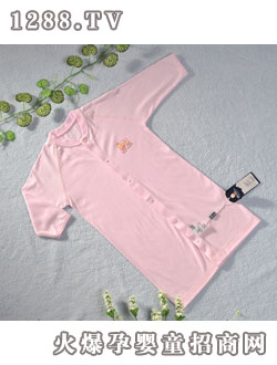 迪迪60支雙面布片印花長袖對襟長袍