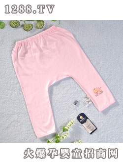 迪迪60支雙面布片印花包片密襠長褲