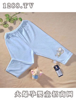 迪迪60支雙面布片印花可拆密襠長褲