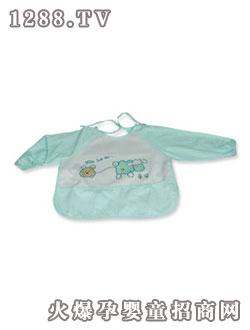 欣樂兒斜紋配壓膠布罩衣