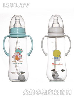 貝美天使9安高級弧形感溫有耳自動奶瓶