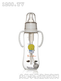 貝美天使9安弧形自動控制流量高級防脹氣自動有耳感溫奶瓶