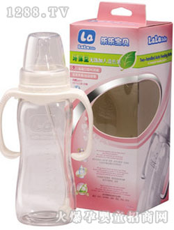 樂(lè)樂(lè)寶貝標(biāo)準(zhǔn)口徑PC奶瓶帶手柄吸管